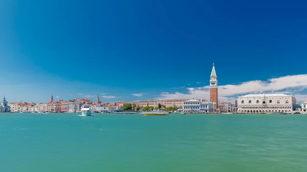 Venecia Panorama Timelapse Con Isla Giudecca Madonna Della Salute Church — Foto de Stock