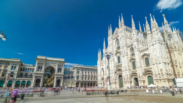 Галерея Catholic Duomo Milano Vittorio Emanuele Площади Пьяцца Дуомо Солнечный — стоковое фото