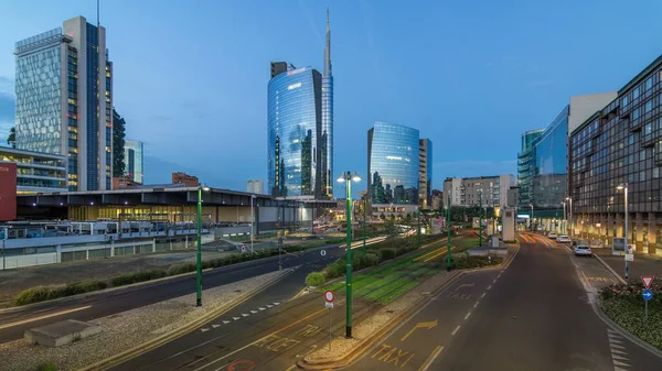 Milan Skyline Med Moderna Skyskrapor Porta Nuova Business District Dag — Stockfoto