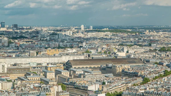 Панорама Парижа Timelapse Франції Вид Зверху Від Священне Серце Базиліки — стокове фото