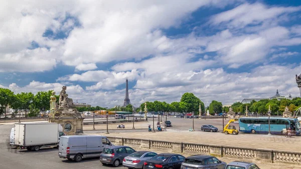Fontaines Concorde Luxor Obelisk Fransa Nın Başkenti Paris Teki Place — Stok fotoğraf