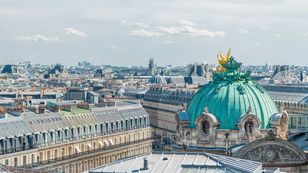 Üstten Görünüm Palais Veya Opera Garnier National Academy Music Timelapse — Stok fotoğraf