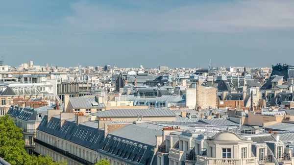 Вид Прекрасні Будівлі Тераси Галереї Парижі Сонячна Погода Літній День — стокове фото