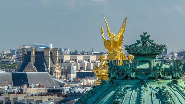 Üstten Görünüm Palais Veya Opera Garnier National Academy Music Timelapse — Stok fotoğraf