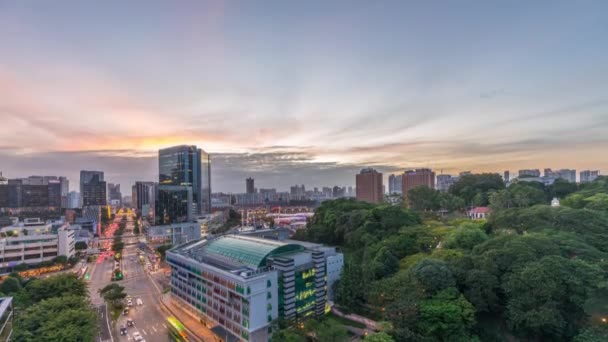 Old Hill Street Police Station historic building in Singapore day to night timelapse. — Stock Video