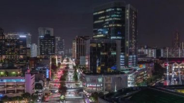 Eu Tong Sen Caddesi 'ndeki hava görüntüsü ve Çin Mahallesi' ne giden yeni köprü yolu.