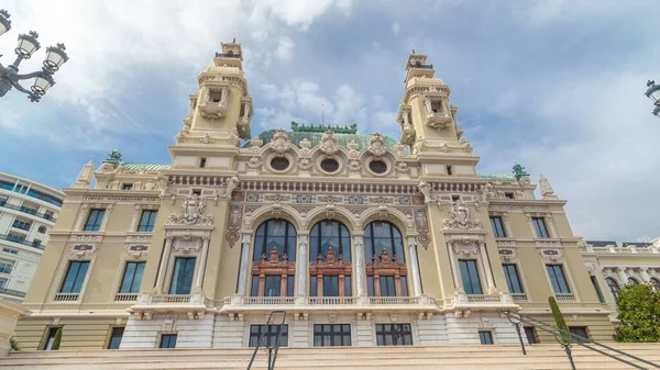 Parte Trás Palácio Estilo Barroco Século Xix Monte Carlo Casino — Fotografia de Stock