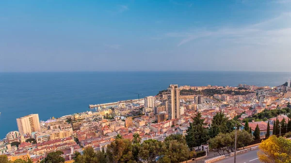 Cityscape Monte Carlo Monaco Dag Till Natt Övergång Timelapse Med — Stockfoto