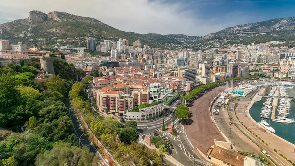 Panorama Della Timelapse Monte Carlo Dal Ponte Osservazione Nel Villaggio — Foto Stock