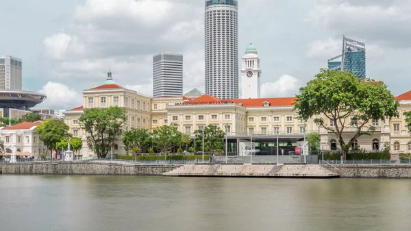 Άποψη Του Ποταμού Σιγκαπούρη Μουσείο Ασιατικού Πολιτισμού Και Παλιά Αστική — Φωτογραφία Αρχείου