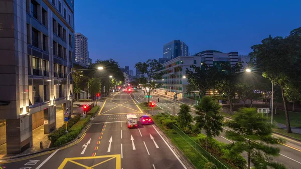 Singapur Daki Tarihi Bina Yakınlarındaki Hill Caddesi Nde Gece Gündüz — Stok fotoğraf