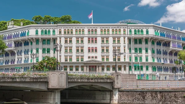 Old Hill Street Police Station Historic Building Bridge River Singapore — Stock Photo, Image