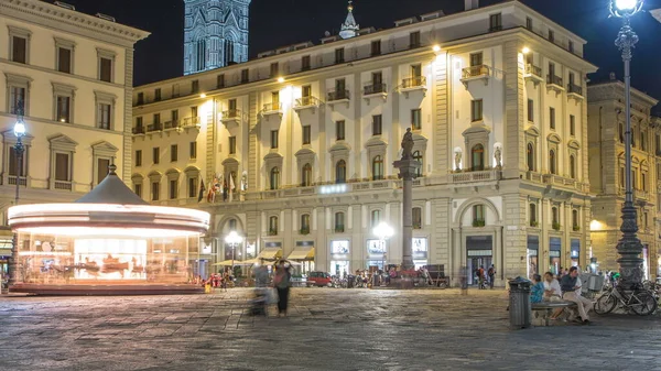 Los Turistas Caminan Piazza Della Repubblica Timelapse Una Las Principales — Foto de Stock