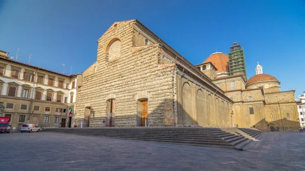 Basilica San Lorenzo Basilika Des Heiligen Laurentius Zeitraffer Der Stadt — Stockfoto