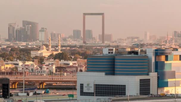 Il ritmo della città di Dubai timelapse aerea — Video Stock