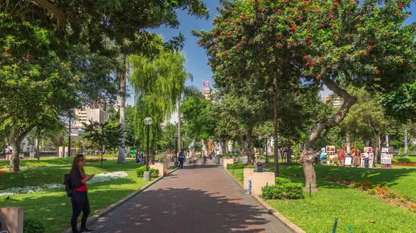 Miraflores Central Park Timelapse Hyperlapse Endroit Pour Détendre Avec Des — Photo