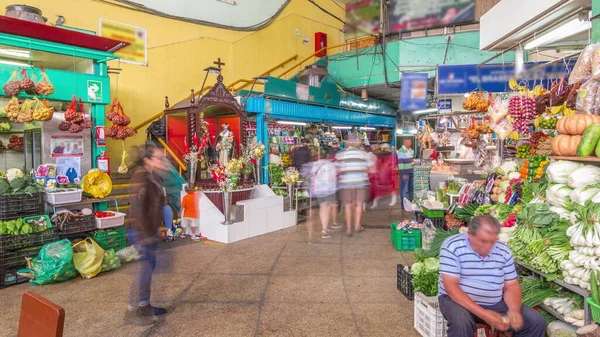 Surquillo Market Timelapse Hyperlapse Lima Perú Mayor Mercado Alimentos Lima — Foto de Stock