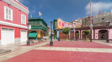 Monumental Callao, Lima Timelapse hiperlapse yakınlarındaki yeni moda alanlarından biri. Lima Peru.