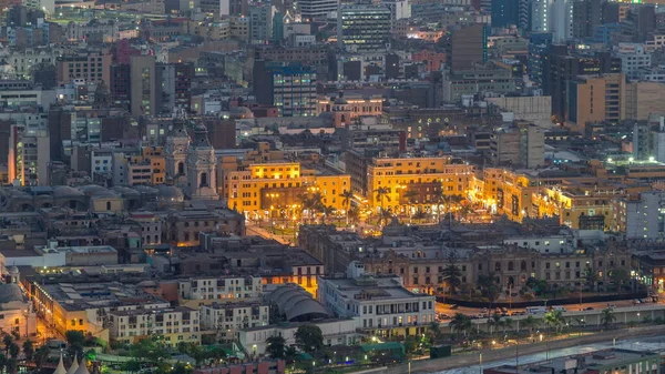 Luftaufnahme Von Lima Hauptplatz Von San Cristobal Hügel Tag Bis — Stockfoto