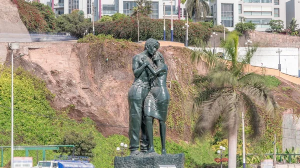 Αγάλματα Chorrillos Πάρκο Timelapse Θέα Από Την Παραλία Στη Λίμα — Φωτογραφία Αρχείου