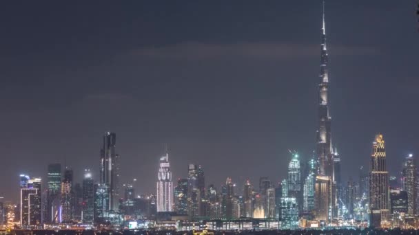 迪拜市空中时间的节奏 — 图库视频影像