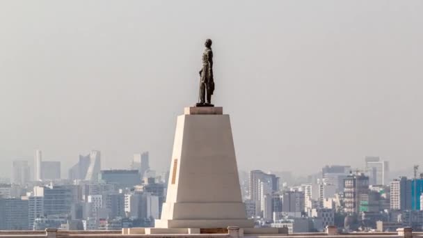 Panoramisch uitzicht op het stadsgezicht van Lima vanuit Morro Solar hill timelapse hyperlapse, Peru. — Stockvideo