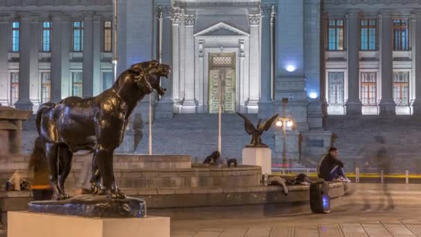 Der Justizpalast von Lima in der Nacht. Peru — Stockvideo