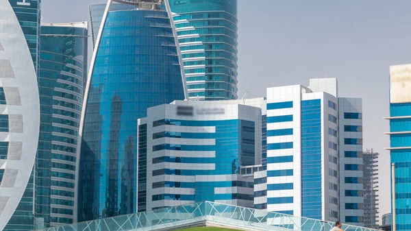 Distrito Gran Altura Doha Timelapse Visto Desde Hotel Park Con —  Fotos de Stock