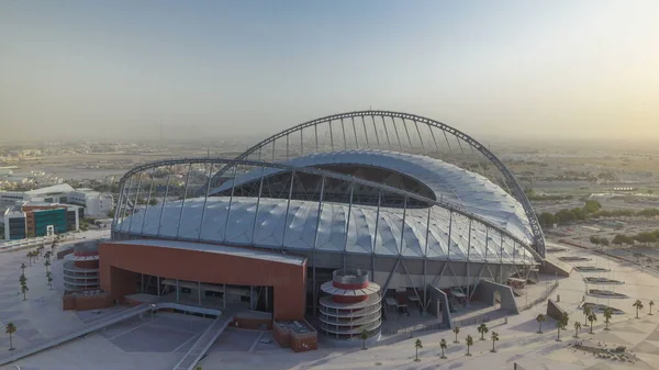 Luchtfoto Van Aspire Zone Van Boven Ochtend Tijdens Zonsopgang Timelapse — Stockfoto