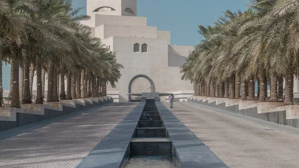 Musée Art Islamique Qatar Déroule Sur Son Île Artificielle Côté — Photo