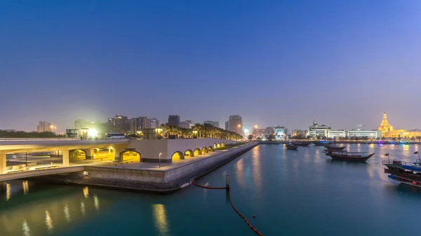 Vue Sur Ville Doha Face Parc Musée Art Islamique Jour — Photo