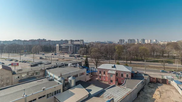 Cidade Kharkiv Cima Timelapse Defensores Praça Ucrânia Com Cruzamento Parque — Fotografia de Stock