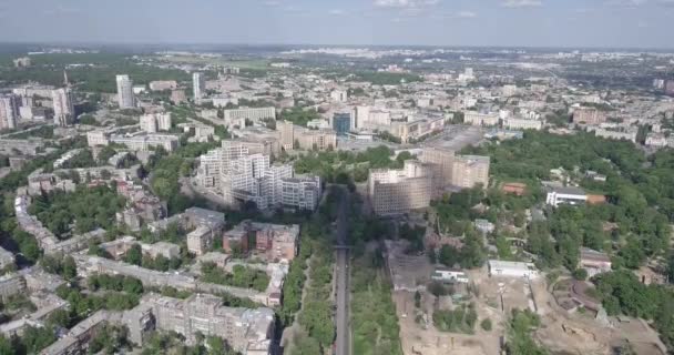 Panorama aéreo da cidade de Kharkov de cima — Vídeo de Stock