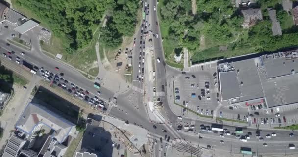 Letecké panorama města Charkov shora — Stock video