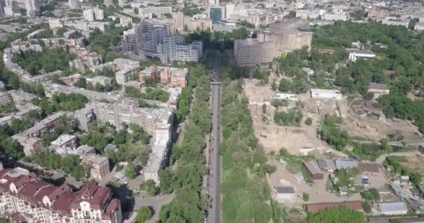 Harkov şehrinin gökyüzü manzarası yukarıdan — Stok video