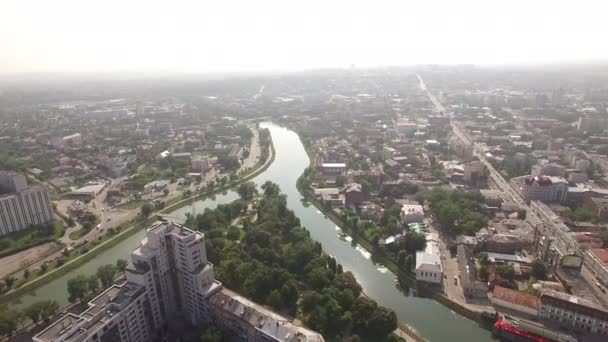 Panorama udara kota Kharkov dari atas — Stok Video