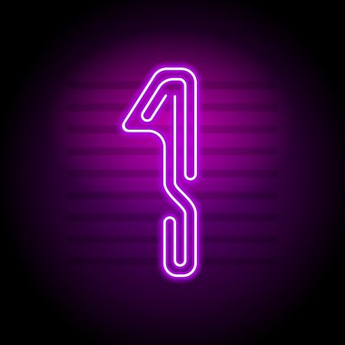 Gerçekçi mor Neon numaraları. Neon glow kara günü numarasıyla