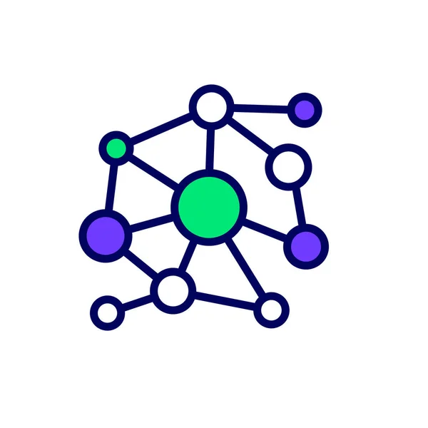 Icona di rete lineare. Pittogramma in stile contorno. Elemento di design piatto moderno vettoriale per applicazioni mobili e web design . — Vettoriale Stock