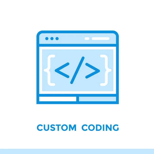 Lineaire custome codering pictogram voor startend bedrijf. Pictogram in organisatie-eenheid — Stockvector
