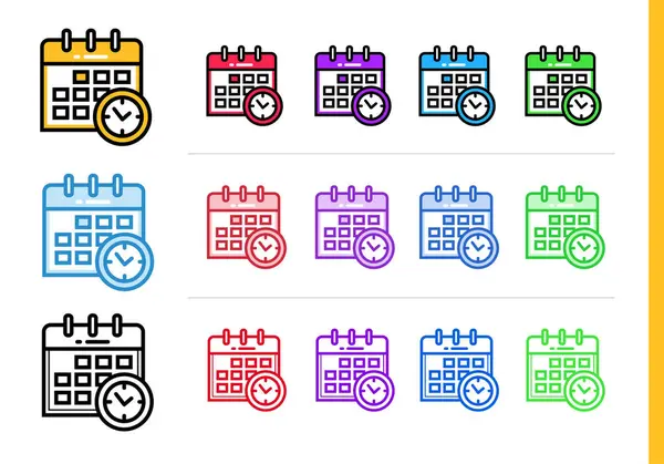 Icono Lineal SCHEDULE para la educación. Iconos de línea vectorial adecuados para gráficos de información, medios impresos e interfaces — Vector de stock