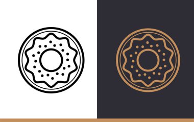 Doğrusal simgesi ekmek, çörek yemek. Vektör piktogram Web siteleri, sunum ve basılı medya için uygun