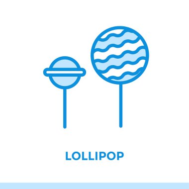 Doğrusal simgesi fırın, lolipop yemek. Piktogram anahat tarzı. Mobil uygulamalar, Web siteleri ve sunumu için uygundur.
