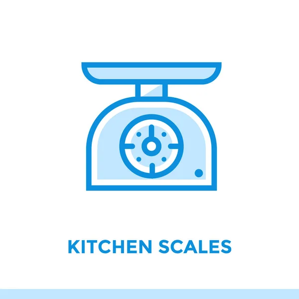 Outline CUCINA SCALES icona. Pittogramma vettoriale adatto per stampa, sito web e presentazione — Vettoriale Stock