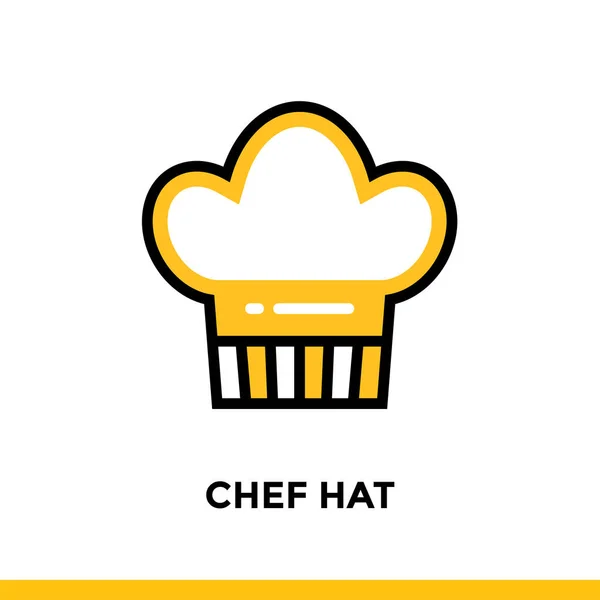 Icono de sombrero lineal CHEF. Elementos vectoriales adecuados para sitio web y presentación — Vector de stock