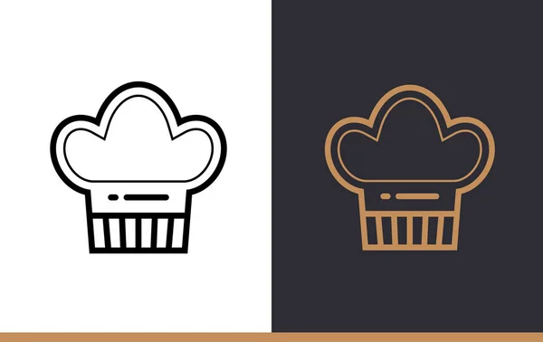 Ikona kapelusz kontur kucharz, piekarnia. Wektor linii ikony nadaje się do grafiki informacje, nośników wydruku i interfejsy — Wektor stockowy