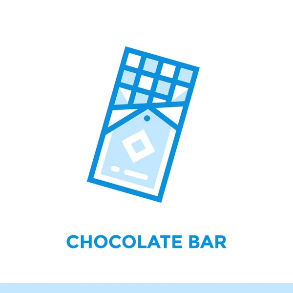 Outline CHOCOLATE BAR icon. Vector pictogram suitable for print, website and presentation — Stock Vector