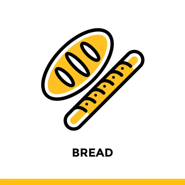 Lineaire brood pictogram. Vectorelementen geschikt voor website en presentatie — Stockvector