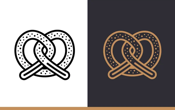 Icône linéaire PRETZEL de boulangerie, cuisson. Pictogramme en forme de contour. Convient pour les applications mobiles, les sites Web et la présentation — Image vectorielle