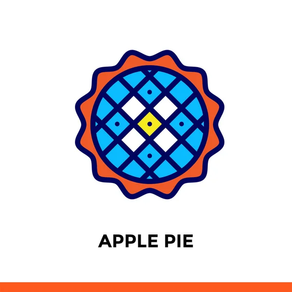 Décrivez l'icône APPLE PIE. Pictogramme vectoriel adapté à l'impression, au site web et à la présentation — Image vectorielle