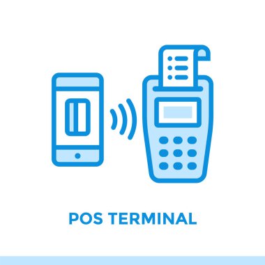 Doğrusal simgesi Pos Terminal finans, bankacılık. 